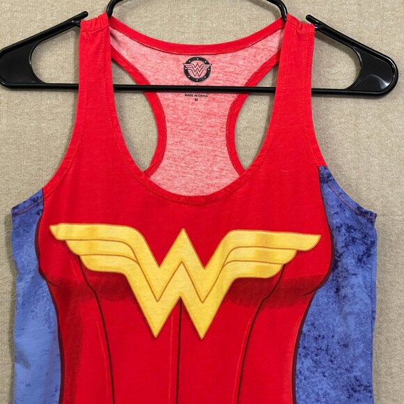 DC Comics Wonder Woman Tank Top Women's Medium Multicolor Racerback - Picture 2 of 10